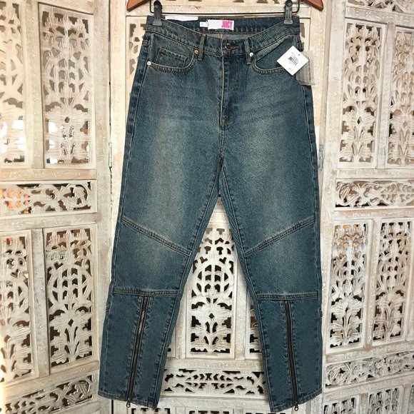 NWT Juicy Couture High Rise Girlfriend Zip Jeans 27 - Picture 5 of 12